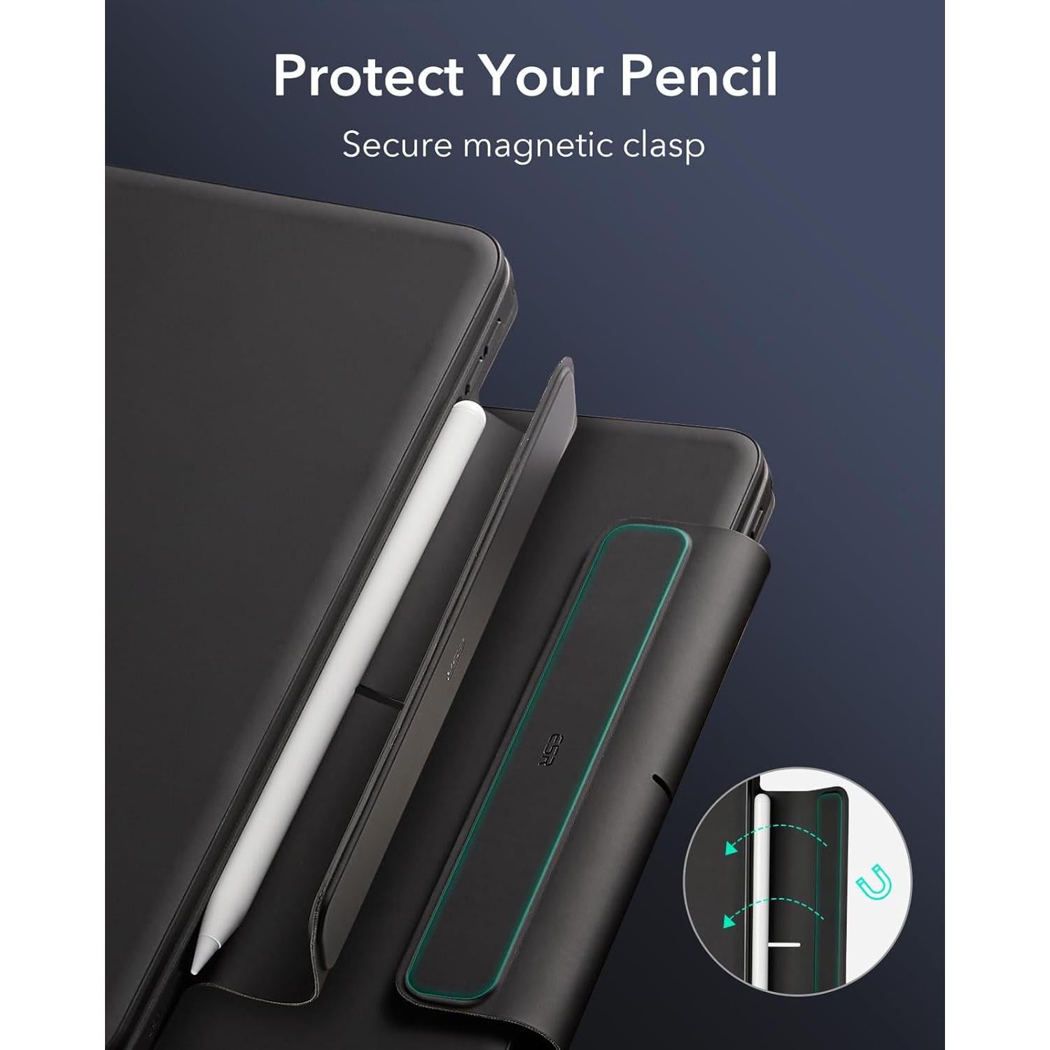Funda ESR para iPad Air 11" con teclado magnético negro