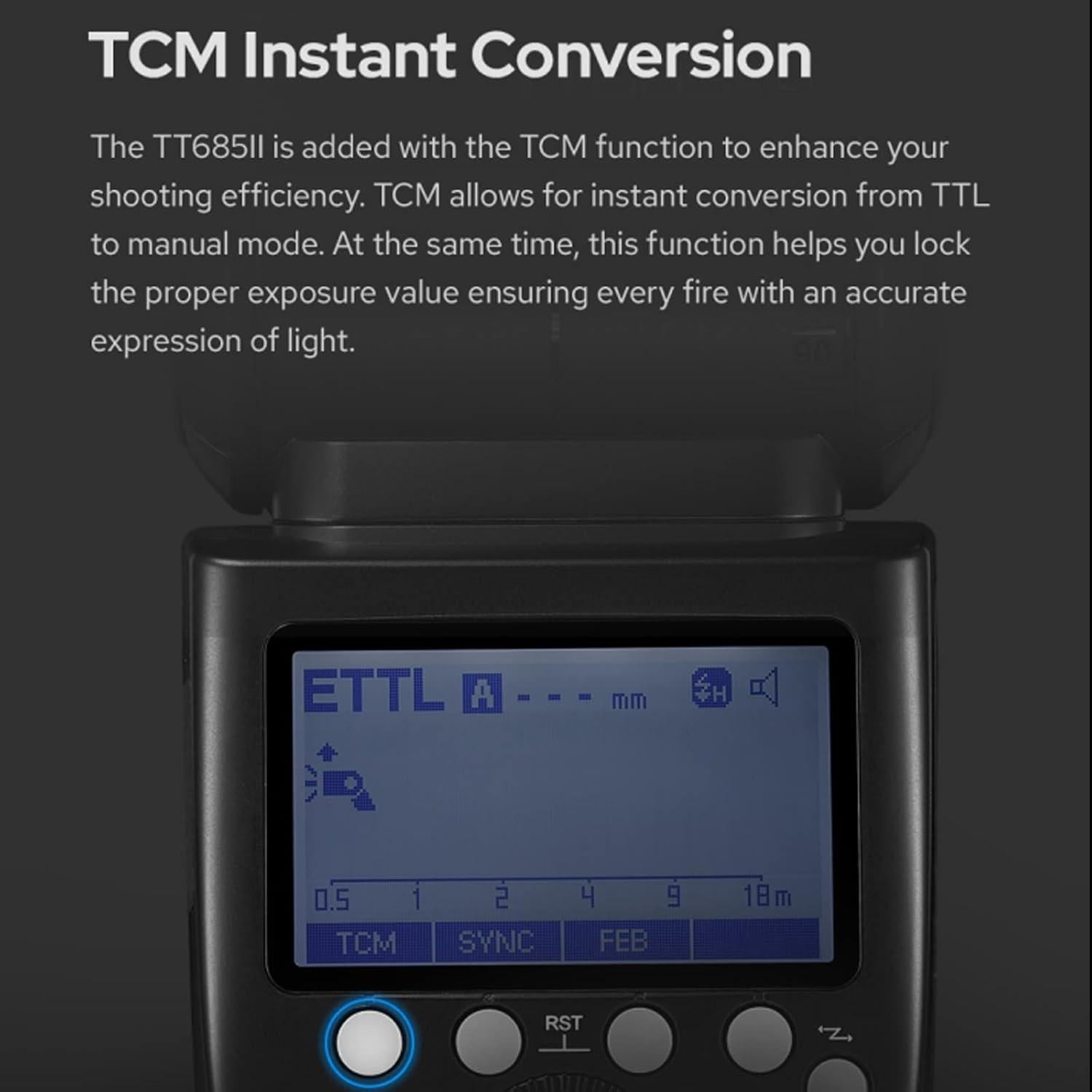 Flash Godox TT685II-N para Nikon, Inalámbrico 2.4G, HSS