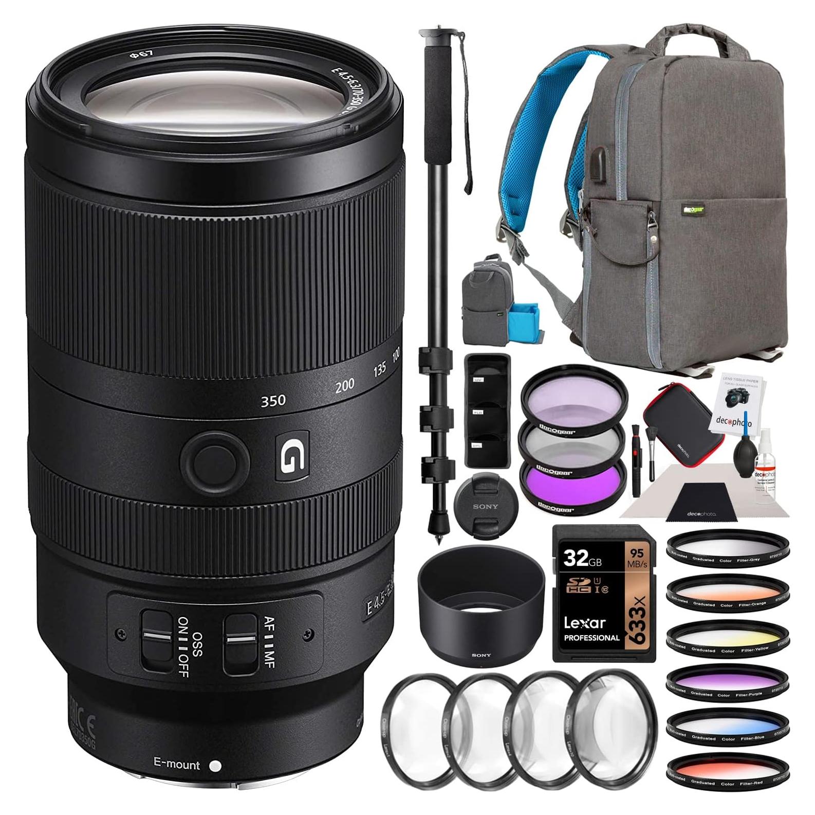 Lente Sony E 70-350mm F4.5-6.3 G OSS para Cámaras APS-C