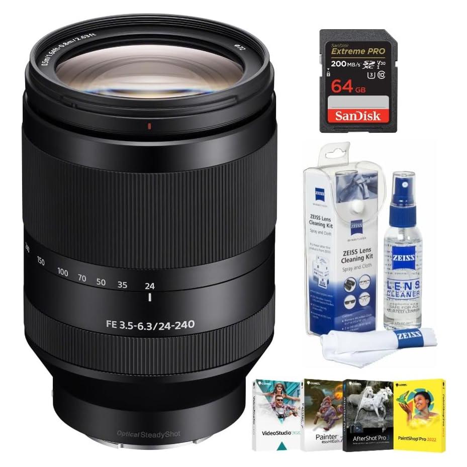 Lente Zoom Telefoto Sony FE 24-240mm f/3.5-6.3 OSS con Accesorios