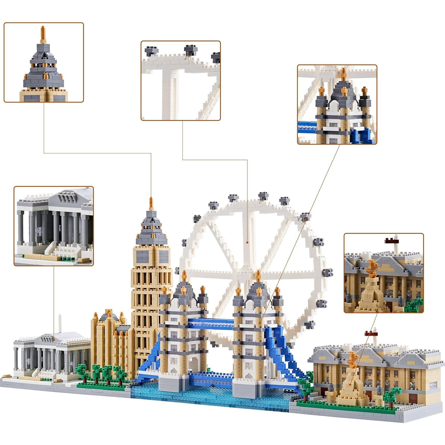 LUKHANG Kit Modelo Skyline de Londres 3430 Piezas 14+