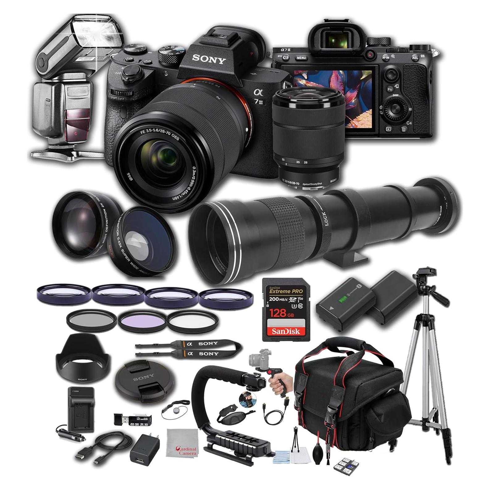 Cámara Sony Alpha a7 III + Lente 28-70mm + 128GB + Accesorios