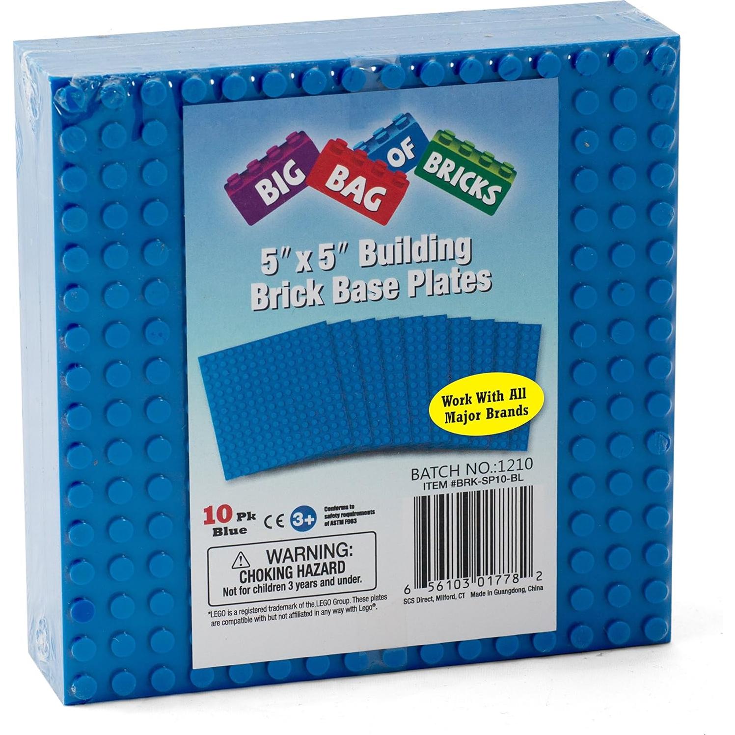 Placas Base de Ladrillos SCS Direct Azules 10 Piezas 12x12 cm