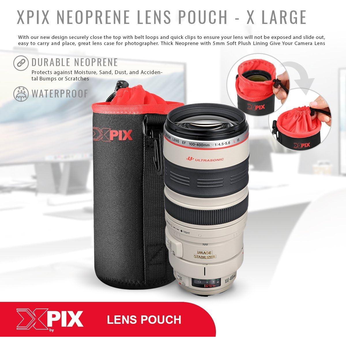 Bolsa de Neopreno Xpix XL para Lentes DSLR - Protección y Transporte