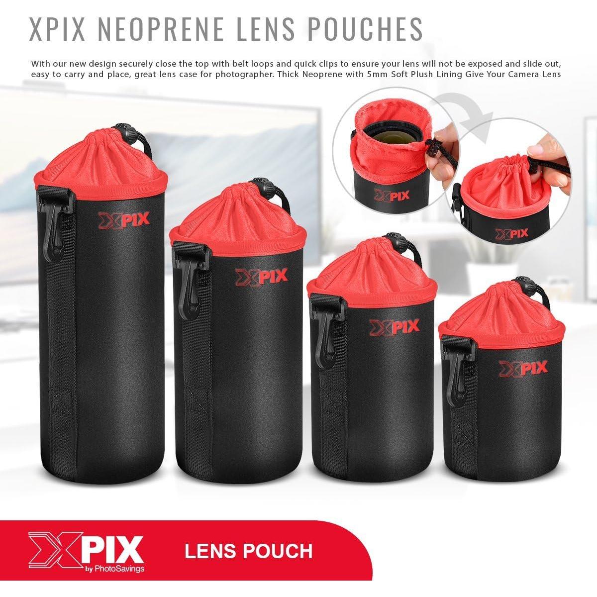 Bolsa de Neopreno Xpix XL para Lentes DSLR - Protección y Transporte