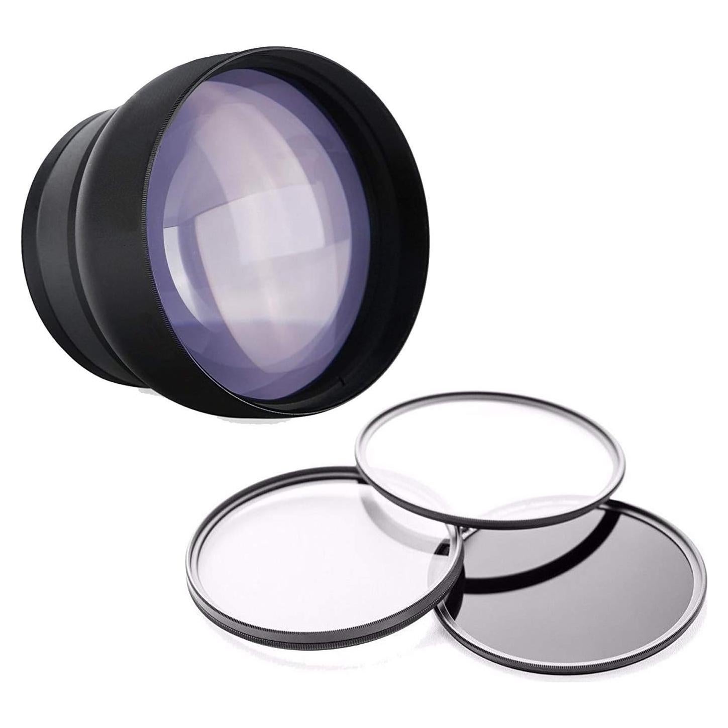 Lente Telefoto 2.2X Digital Nc para Panasonic Lumix + Kit de Filtros