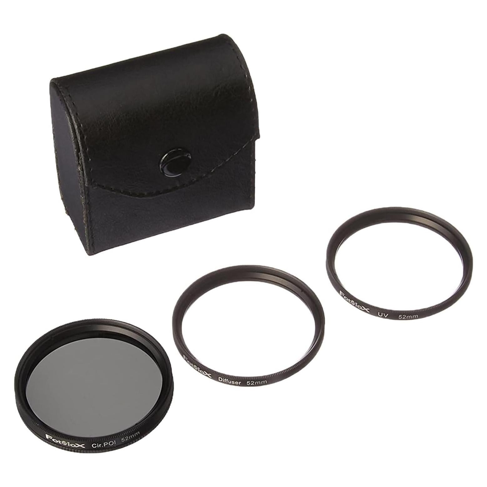 Kit de Filtros Fotodiox 52mm UV, Polarizador y Difusor Suave