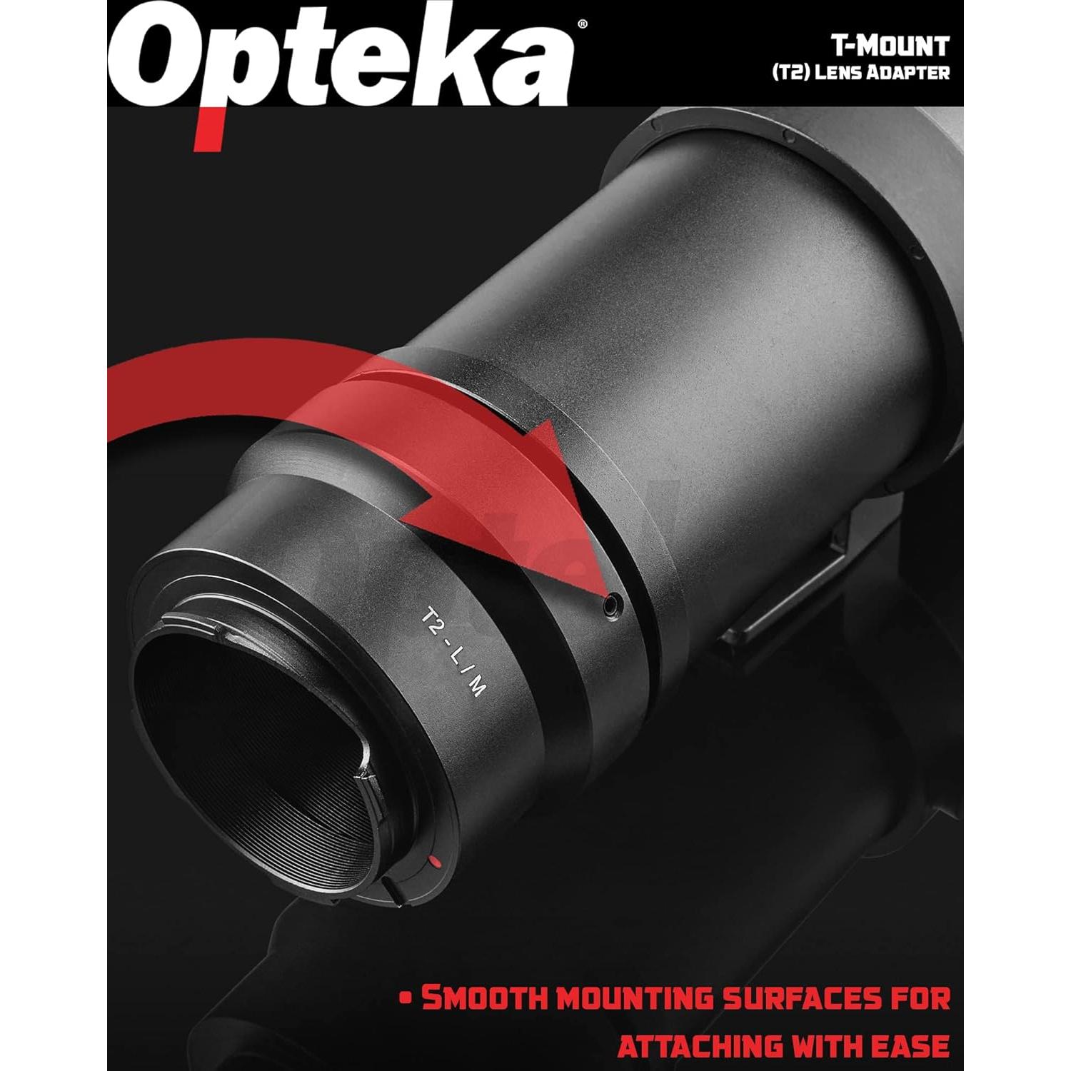 Adaptador T-Mount Opteka (T2) para montura L Leica y Panasonic