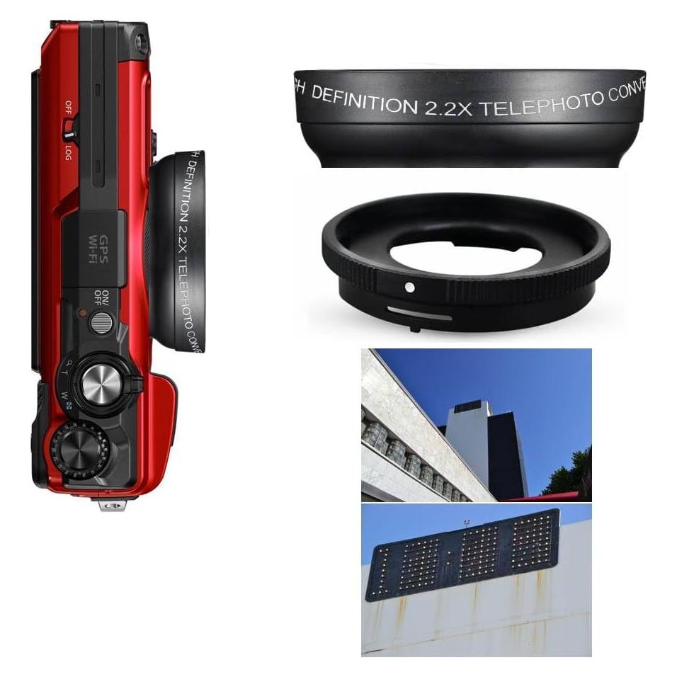 Lente Telefoto 2X HD OPTURA para Olympus Tough TG-6, TG-5