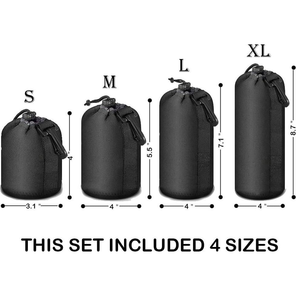 Selens Fundas de Neopreno para Lentes DSLR - 4 Tamaños