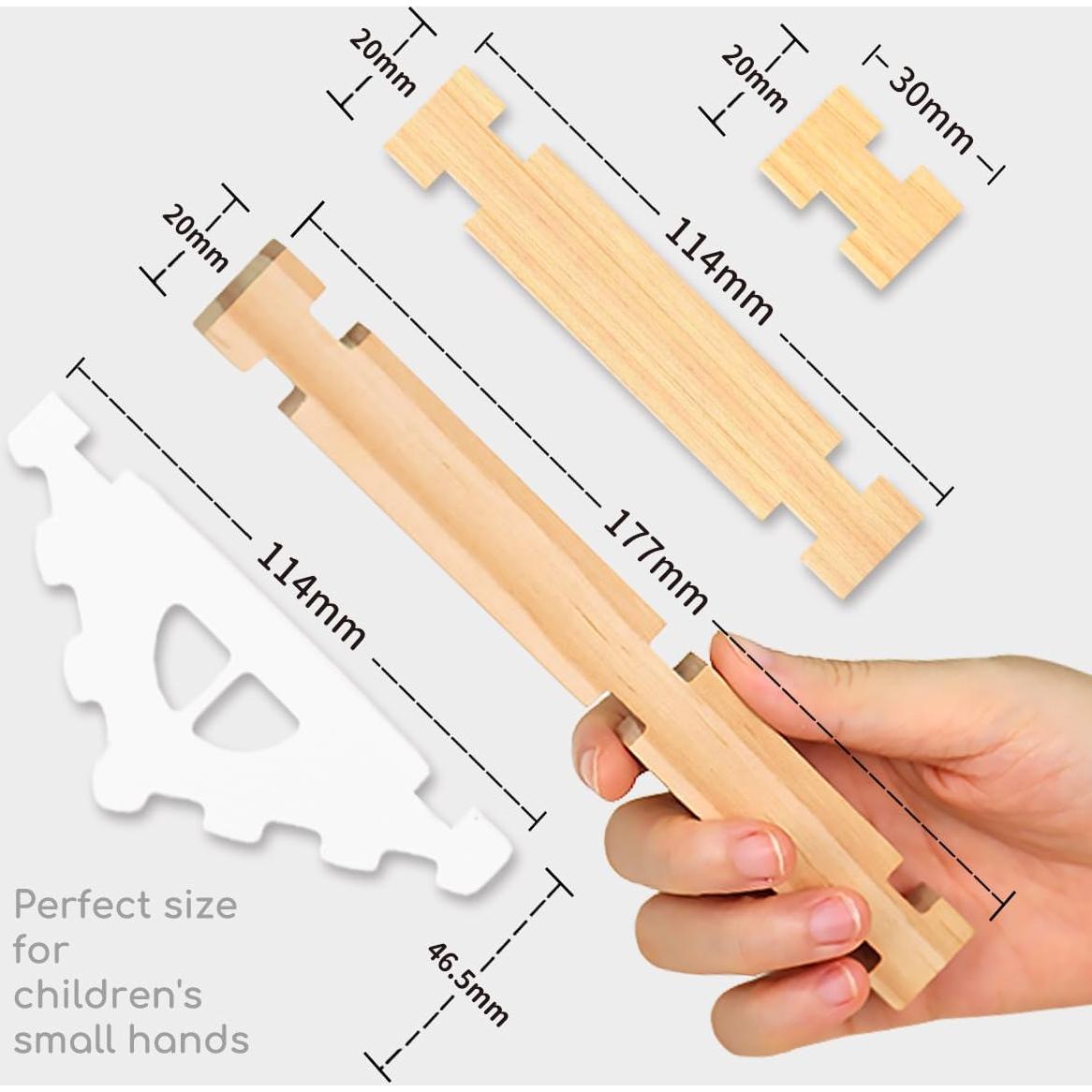 Bloques de Madera Jovi-mindly 96 PCS para Niños 4-8 Años