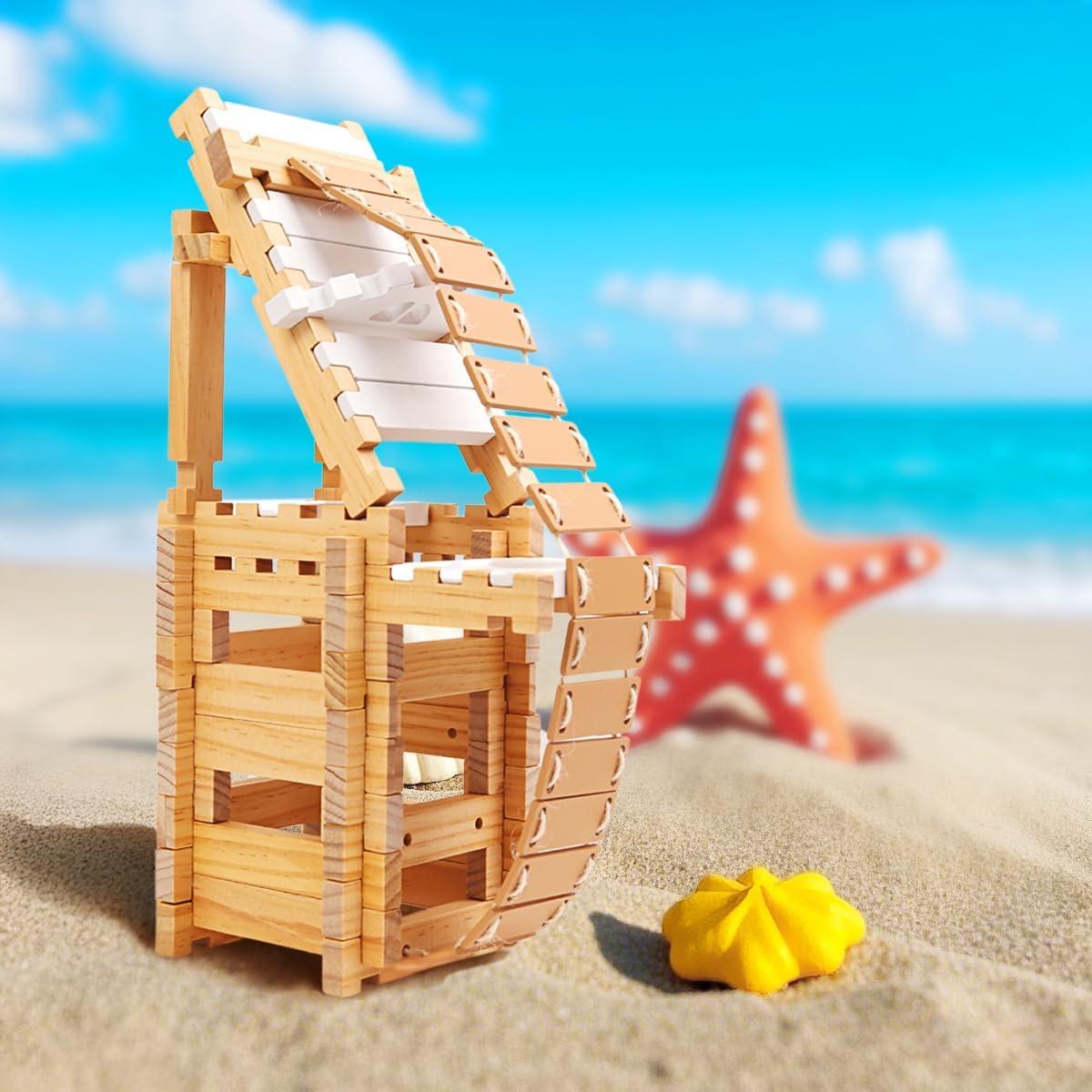 Bloques de Madera Jovi-mindly 96 PCS para Niños 4-8 Años