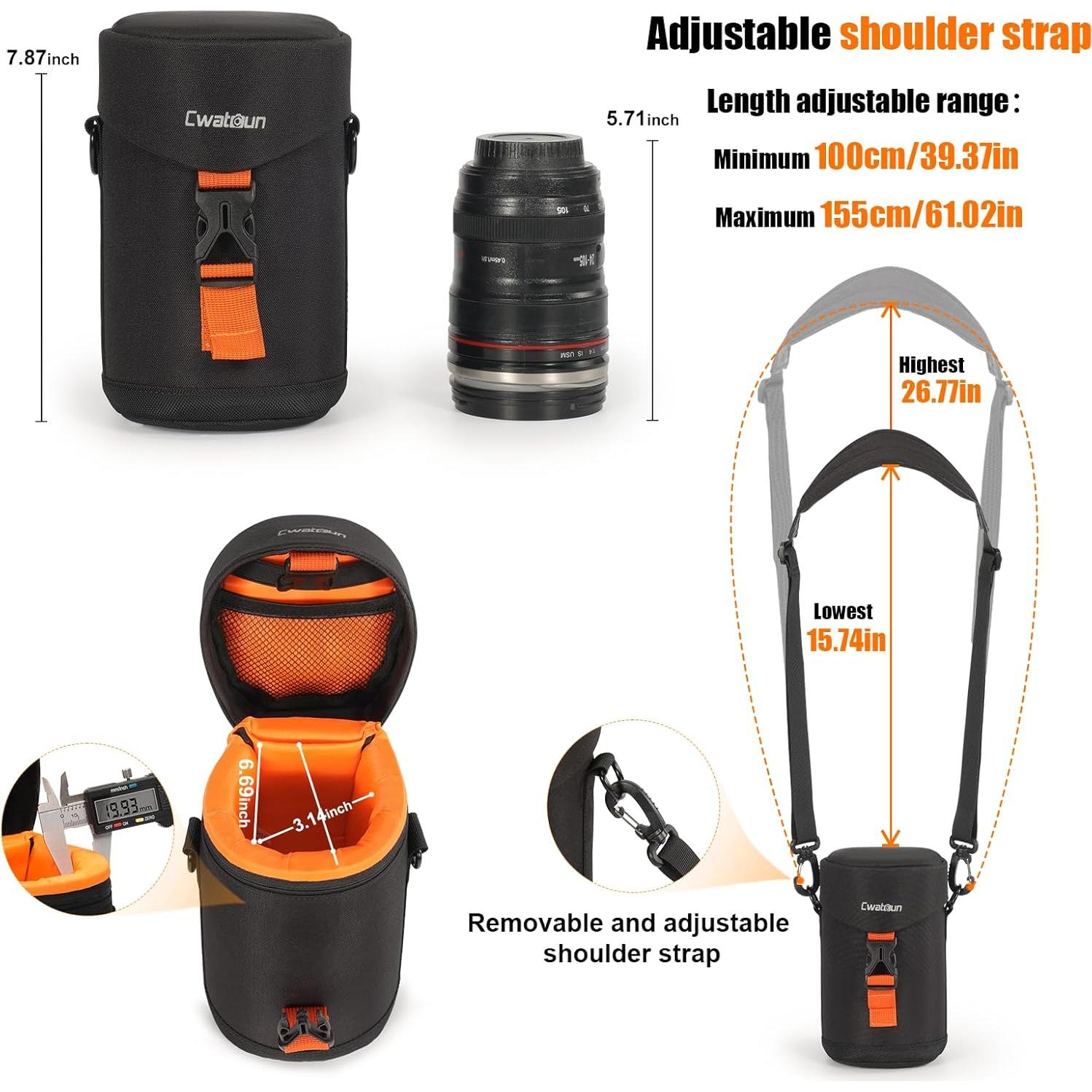 Funda Dura para Lente de Cámara Cwatcun Resistente al Agua