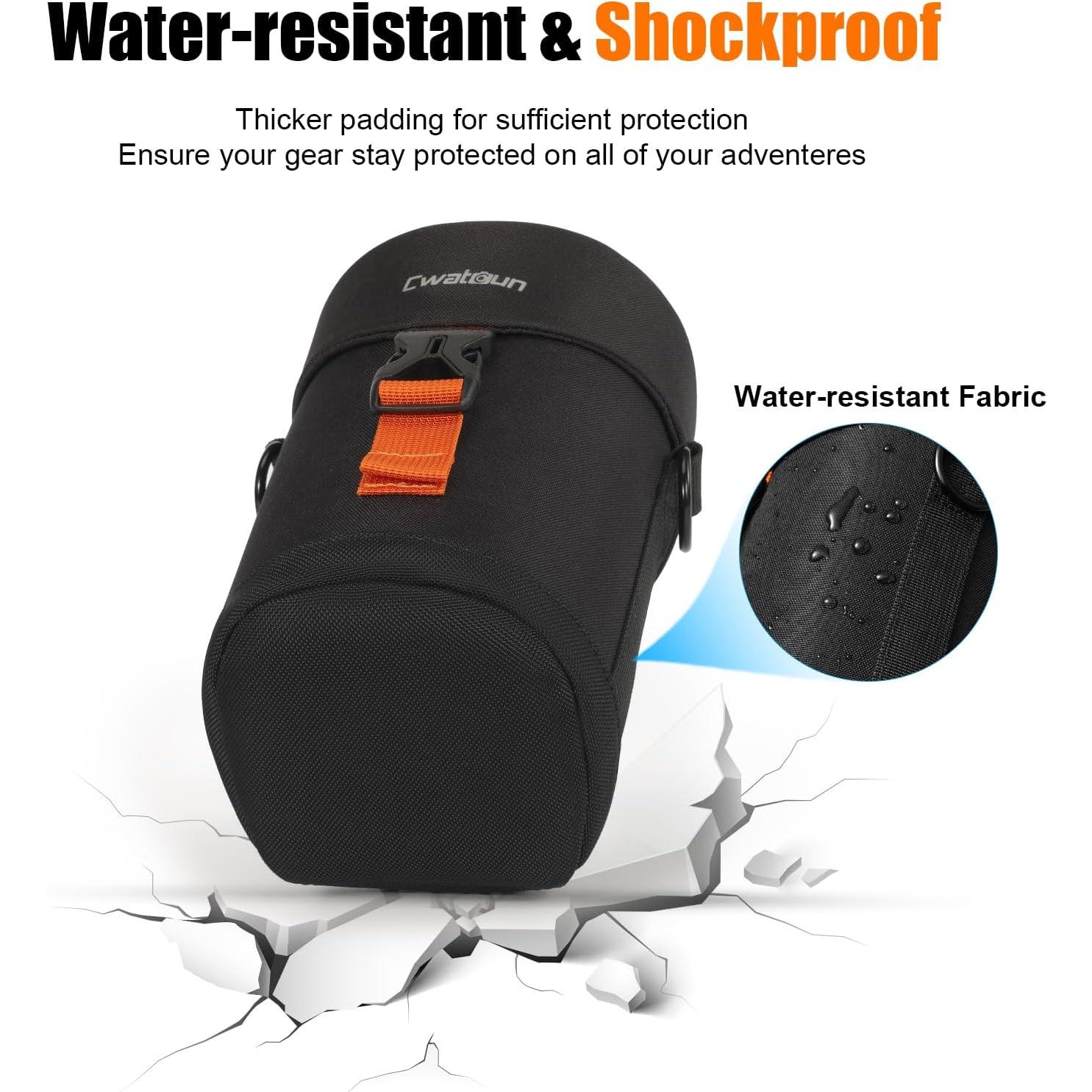 Funda Dura para Lente de Cámara Cwatcun Resistente al Agua