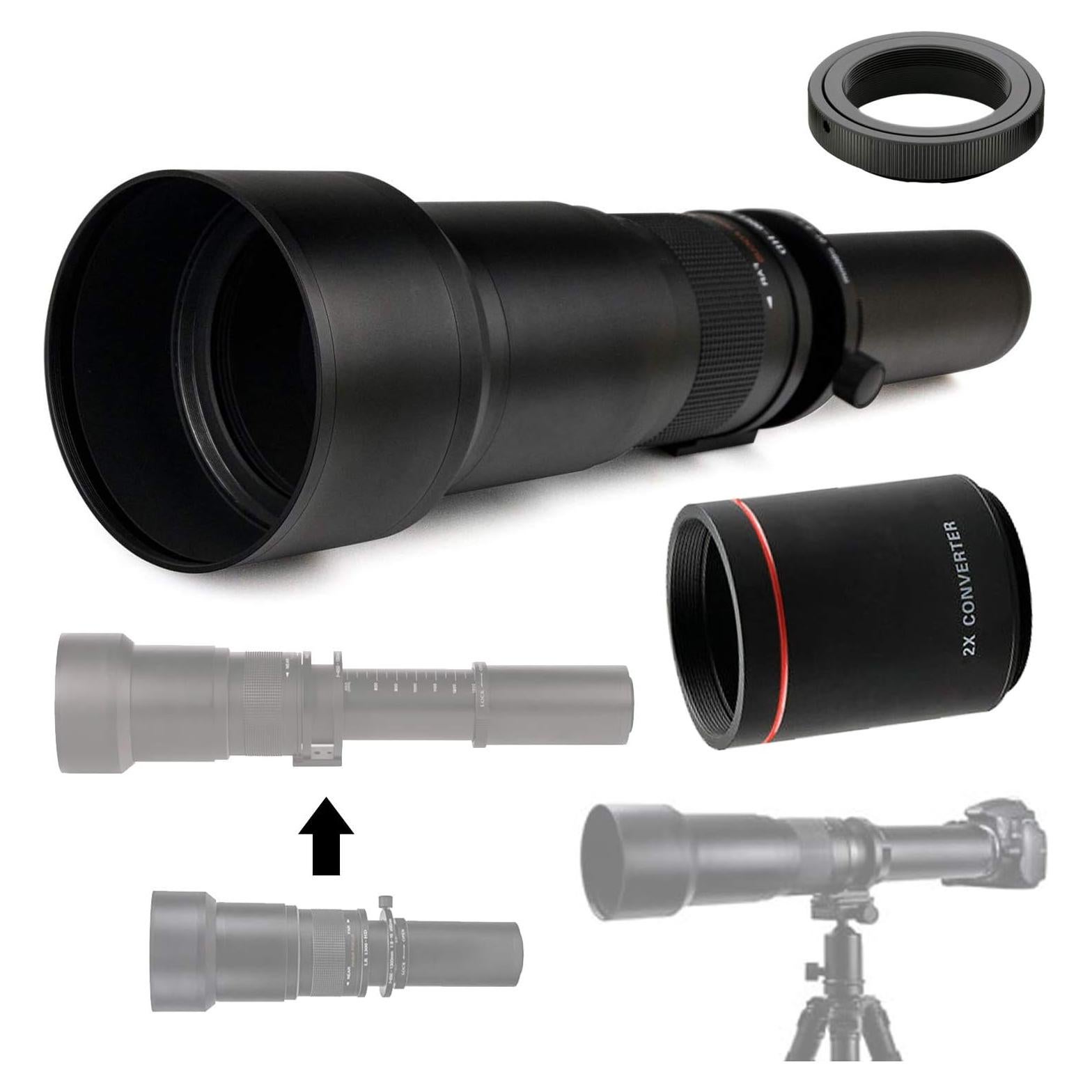 Lente Telefoto Zoom HD 650-1300mm f/8-16 Commander Optics