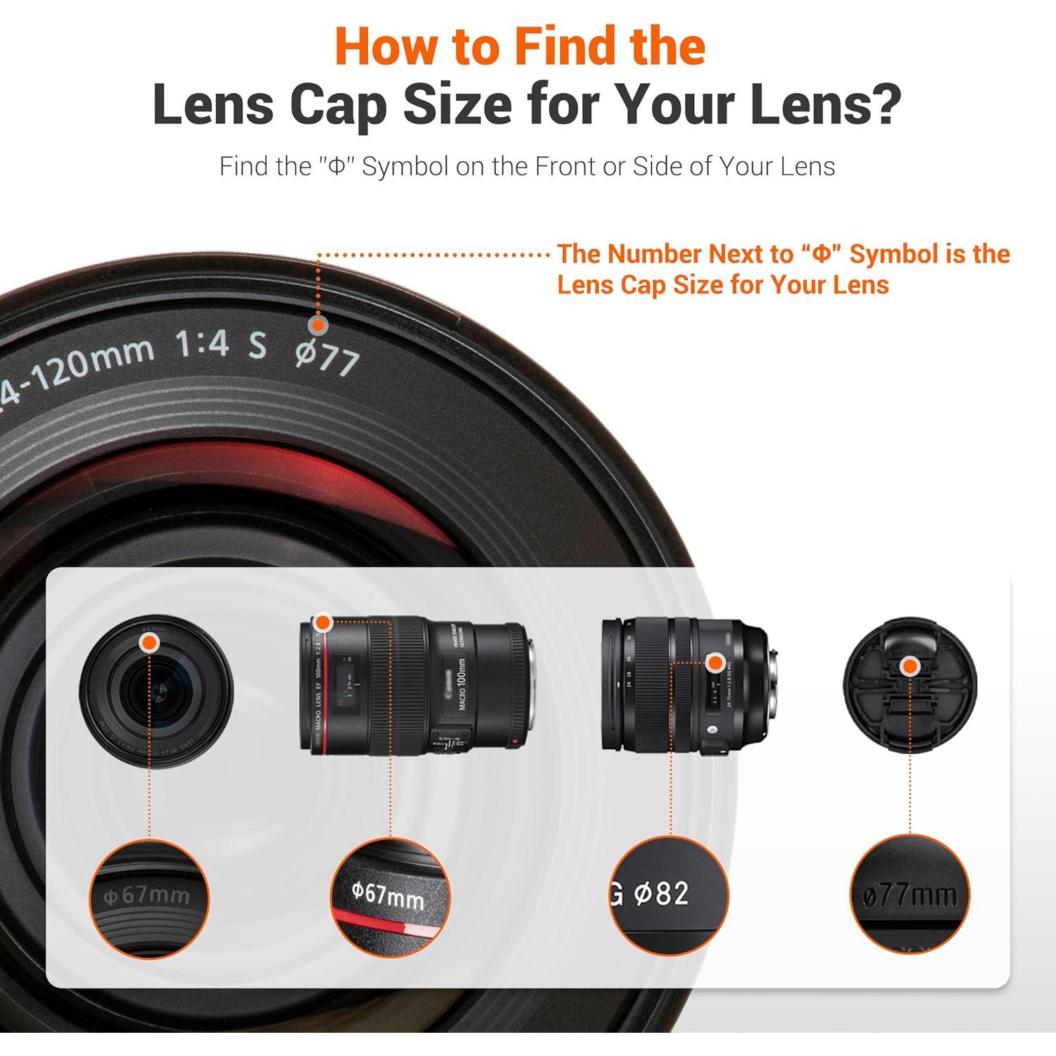 Tapa de Lente Frontal JJC 95mm - 2 Pack con Fundas