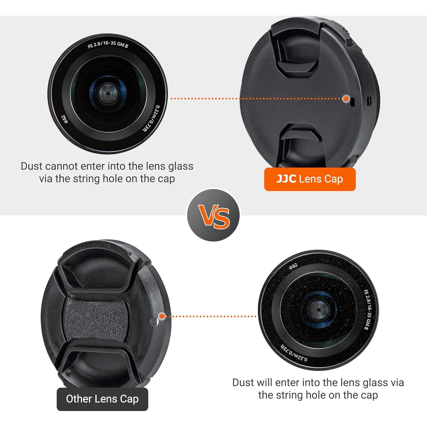 Tapa de Lente Frontal JJC 95mm - 2 Pack con Fundas