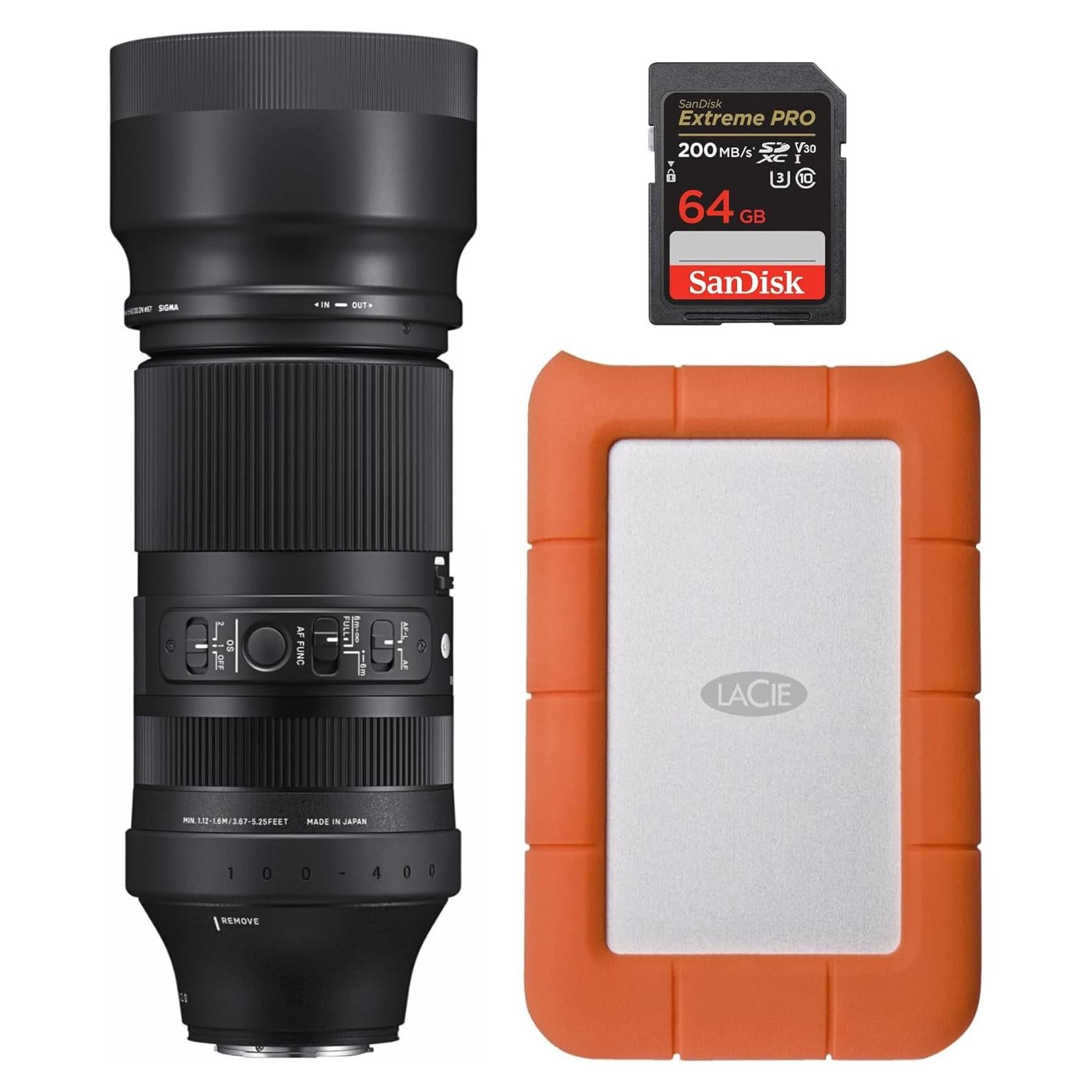 Lente Sigma 100-400mm F5-6.3 DG DN OS para Fujifilm X + Accesorios