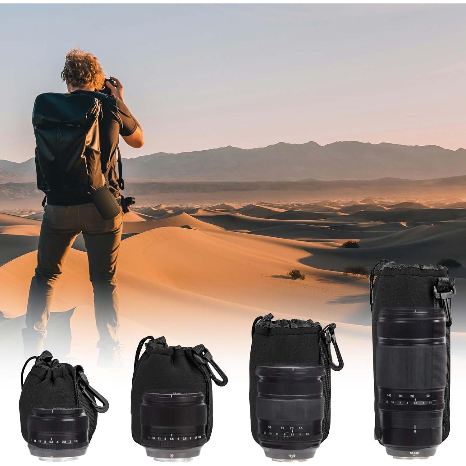 Bolsa de Lente de Cámara Neopreno 4 Piezas PEUTIER