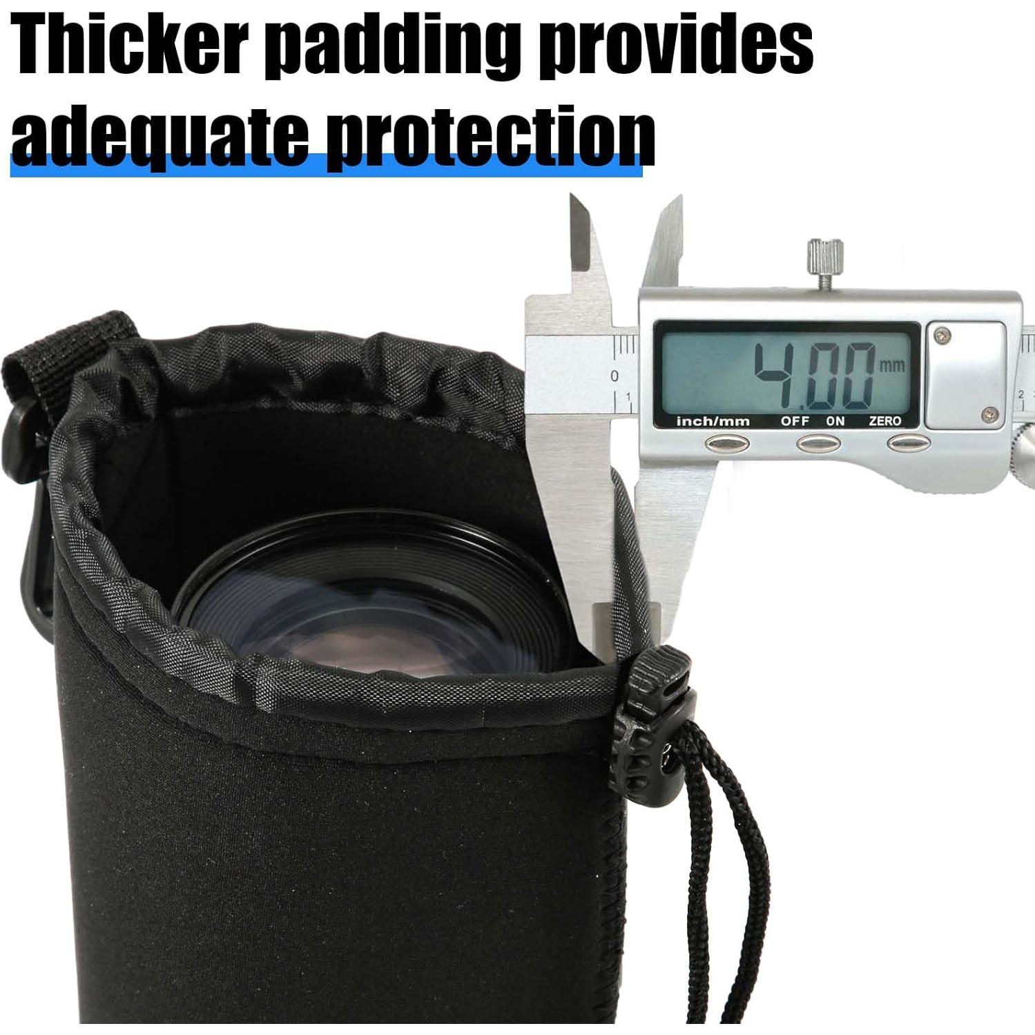 Bolsa de Lente de Cámara Neopreno 4 Piezas PEUTIER