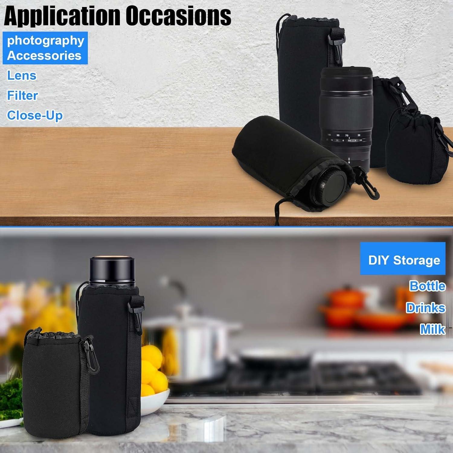 Bolsa de Lente de Cámara Neopreno 4 Piezas PEUTIER