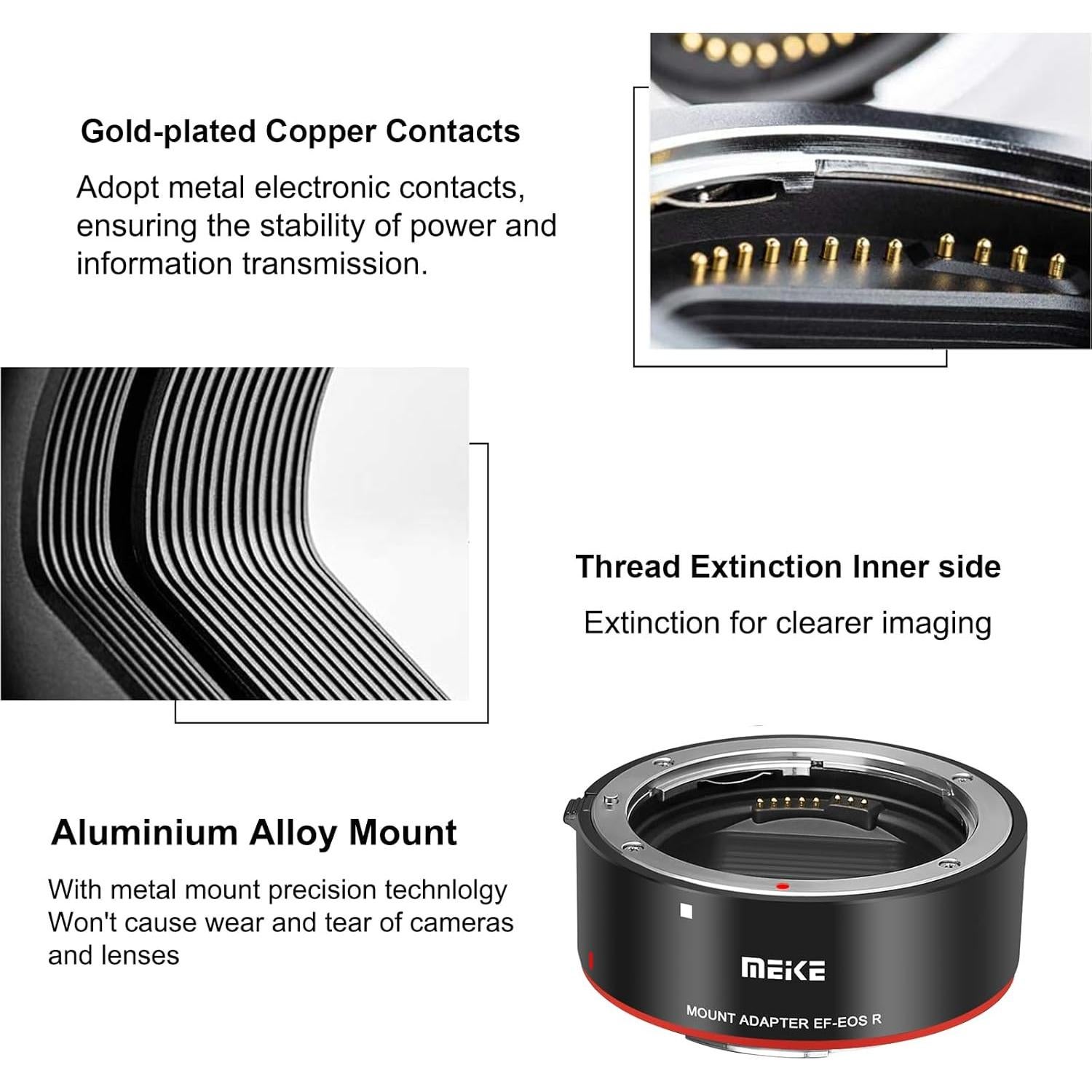 Adaptador de lente Meike EF-EOSR con enfoque automático para Canon