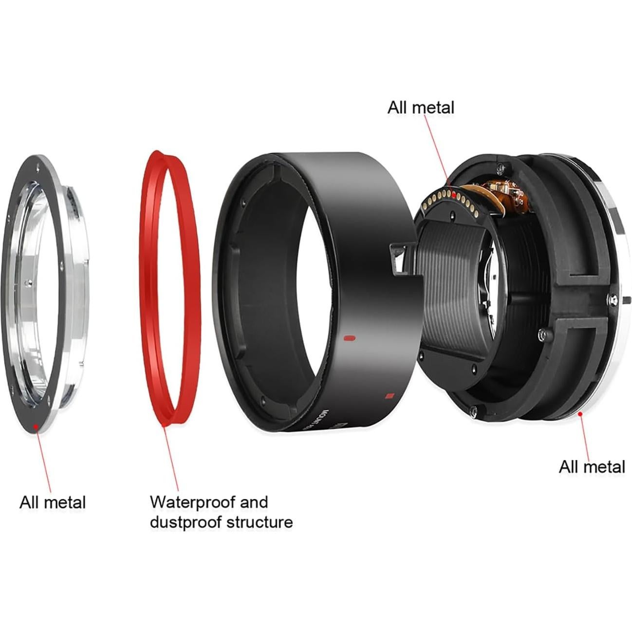 Adaptador de lente Meike EF-EOSR con enfoque automático para Canon