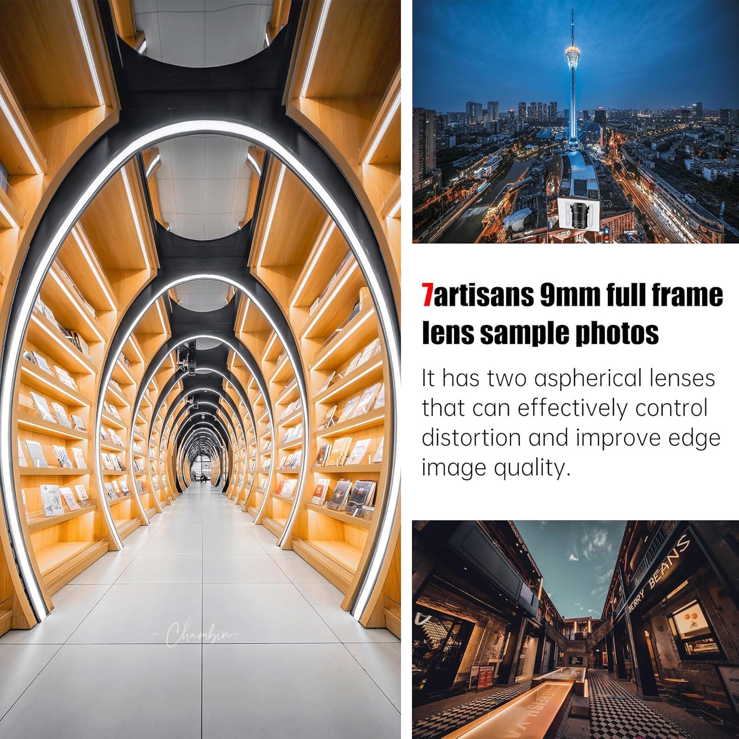 Lente Gran Angular 7artisans 9mm F5.6 para Sony FE