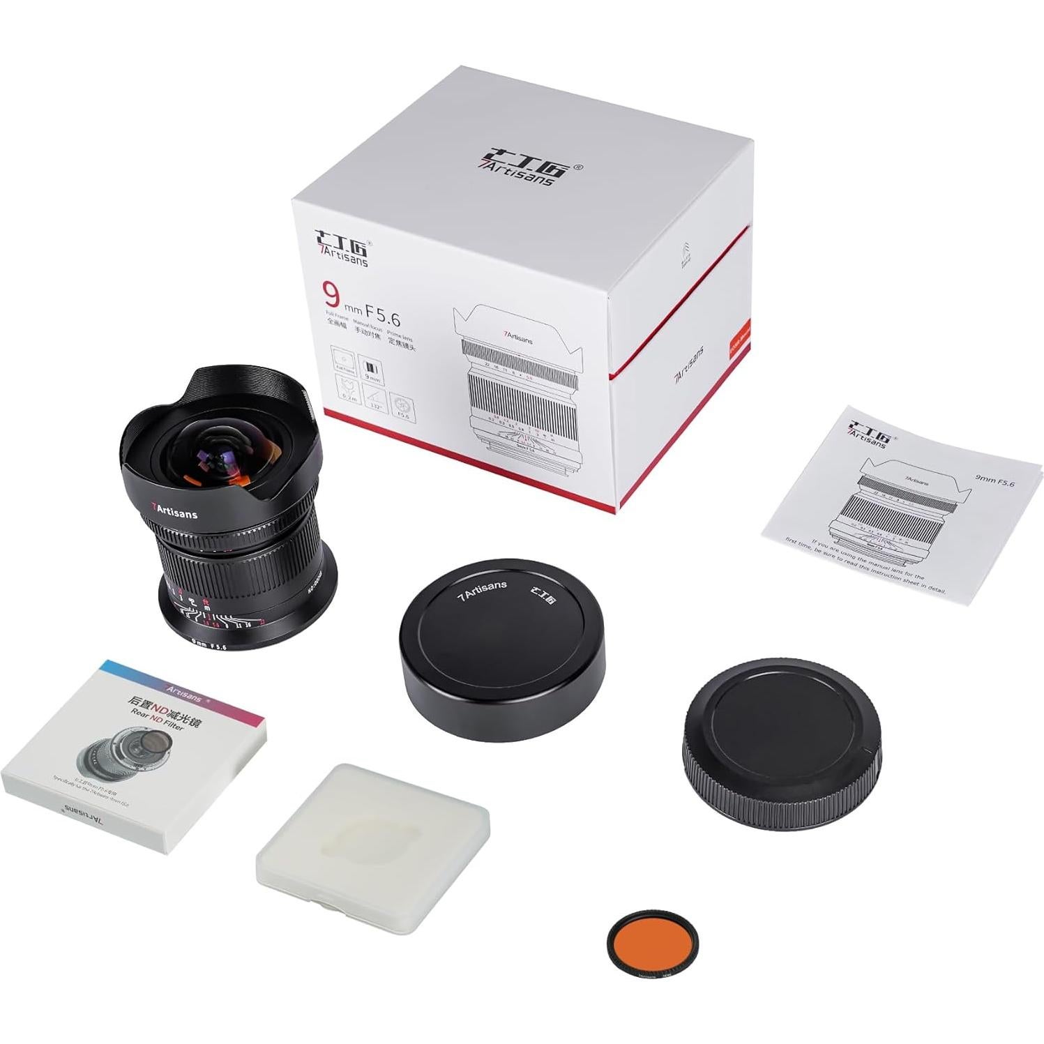 Lente Gran Angular 7artisans 9mm F5.6 para Sony FE