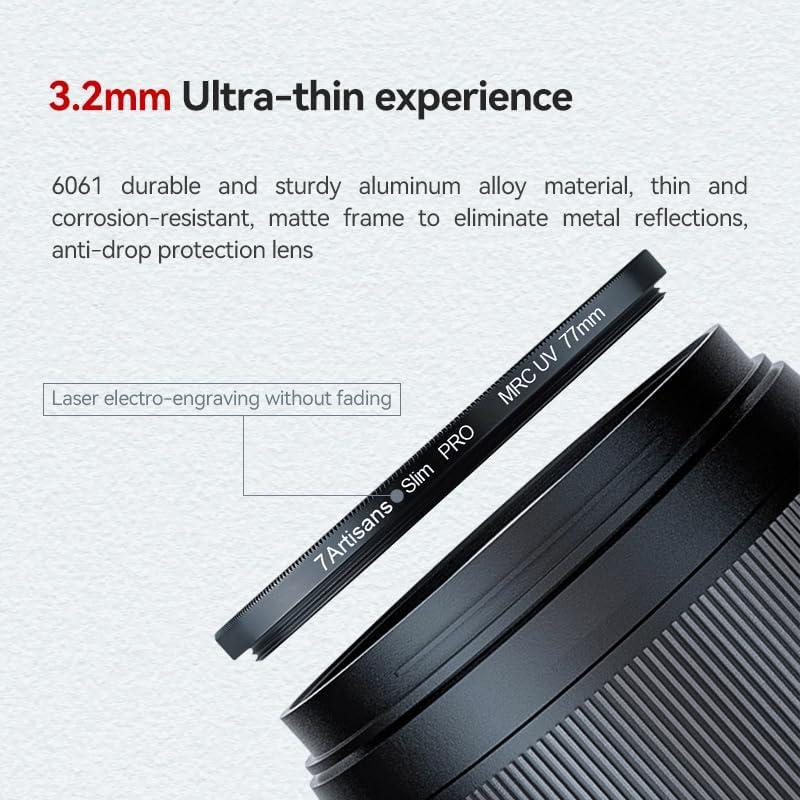 Filtro UV 7artisans MRC 43mm Ultra Delgado Alta Definición