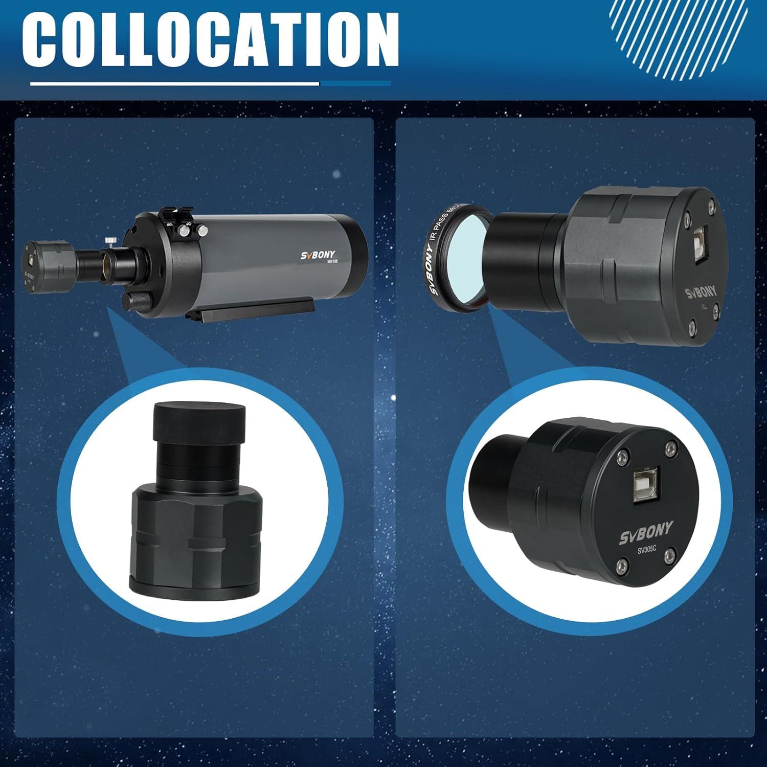 Cámara Planetaria SVBONY SV305C IMX662 1.25" para Astrofotografía