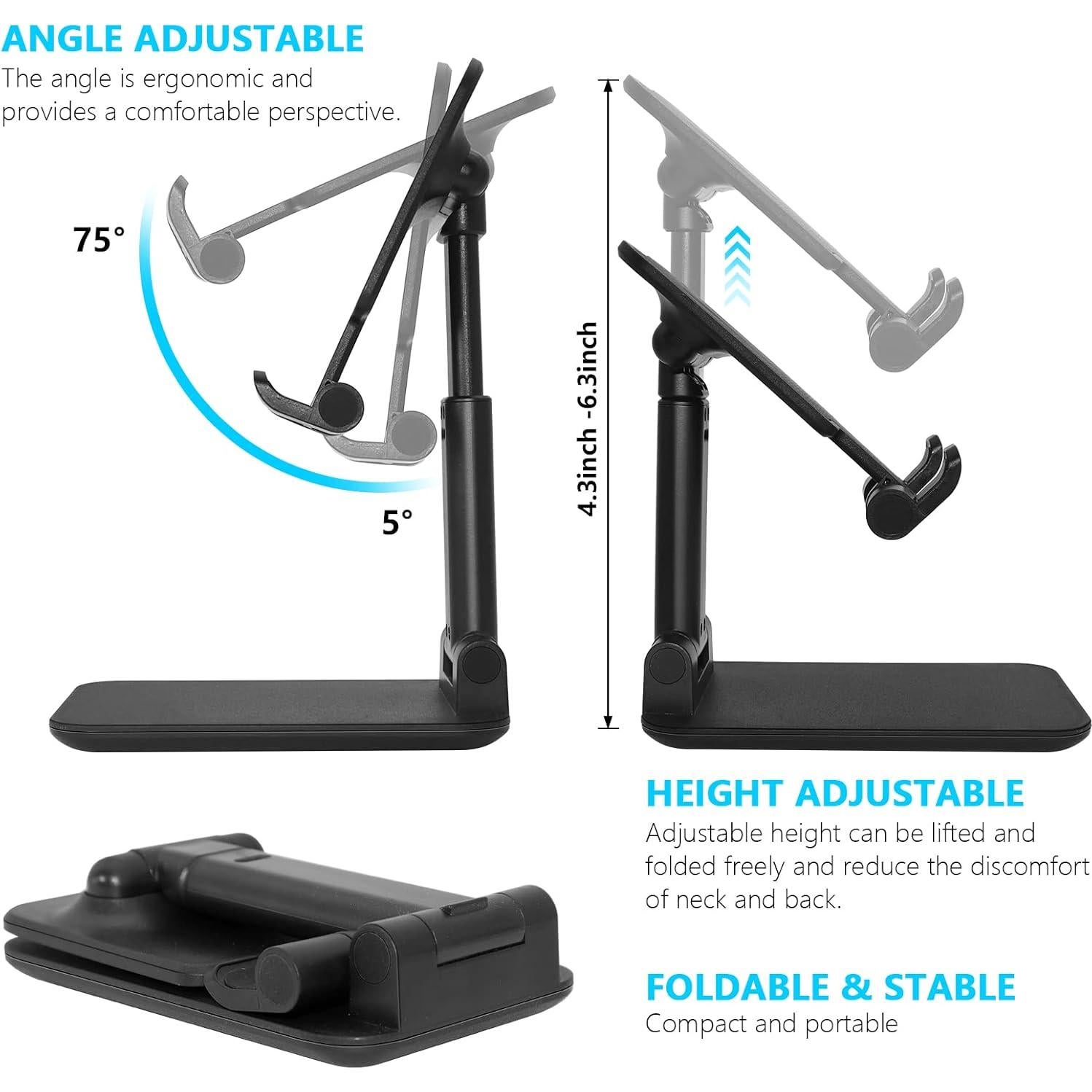 Soporte Plegable para Teléfono Szwilnis 2 Pcs Ajustable