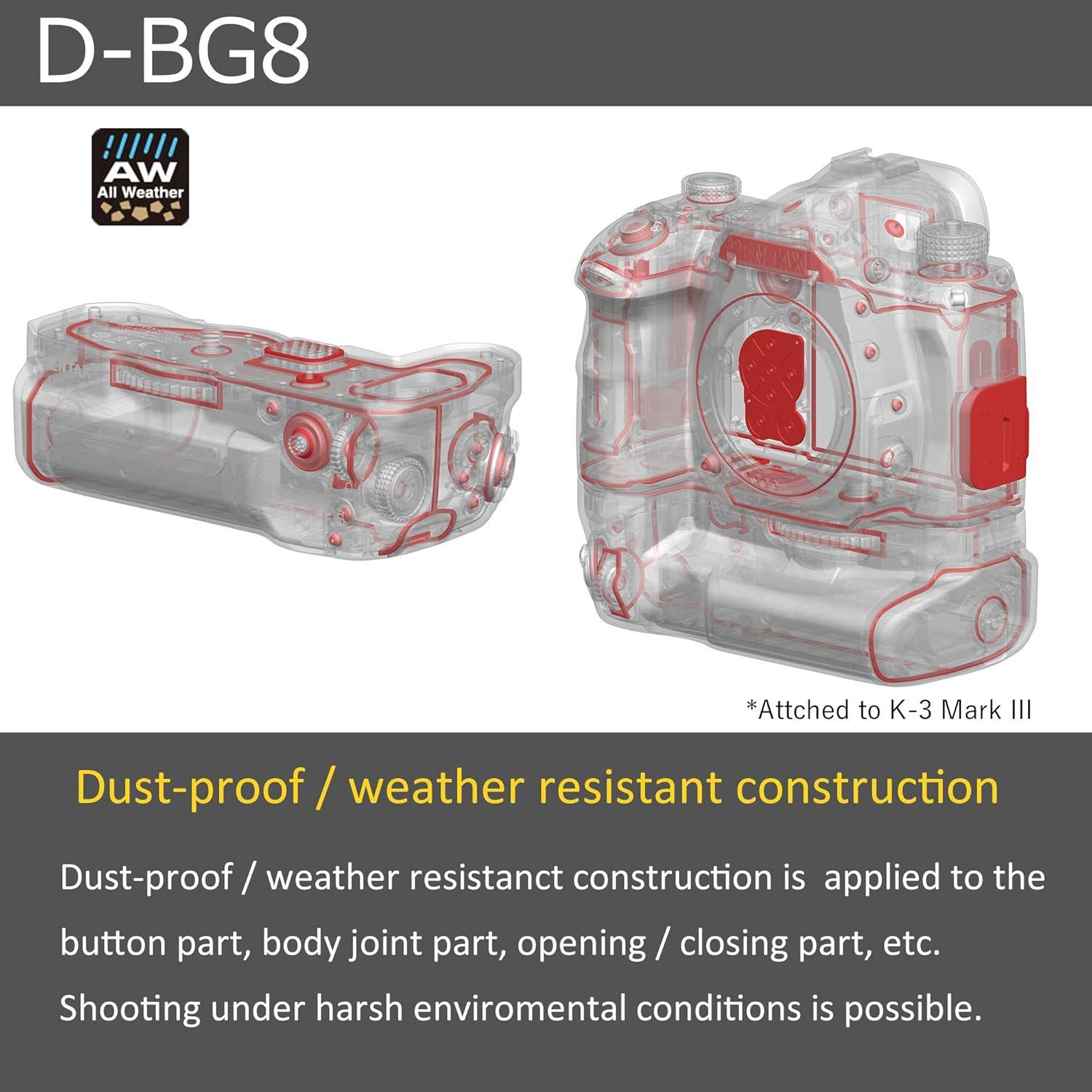 Empuñadura de Batería PENTAX D-BG8 para K-3 III DSLR