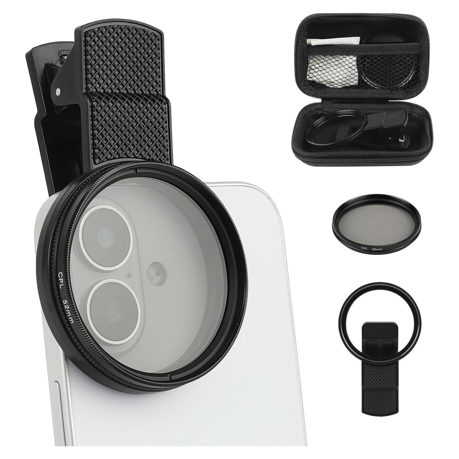 Filtro CPL 52mm SPHOSWHP para Smartphone - Polarizador Clip-On