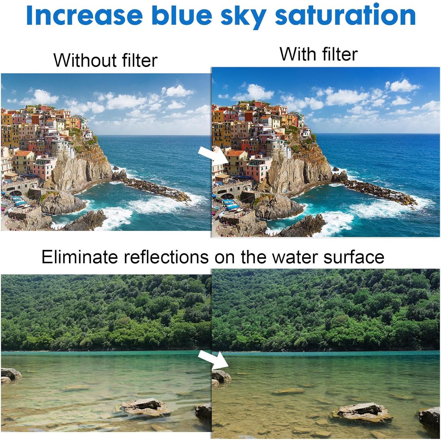 Filtro CPL 52mm SPHOSWHP para Smartphone - Polarizador Clip-On