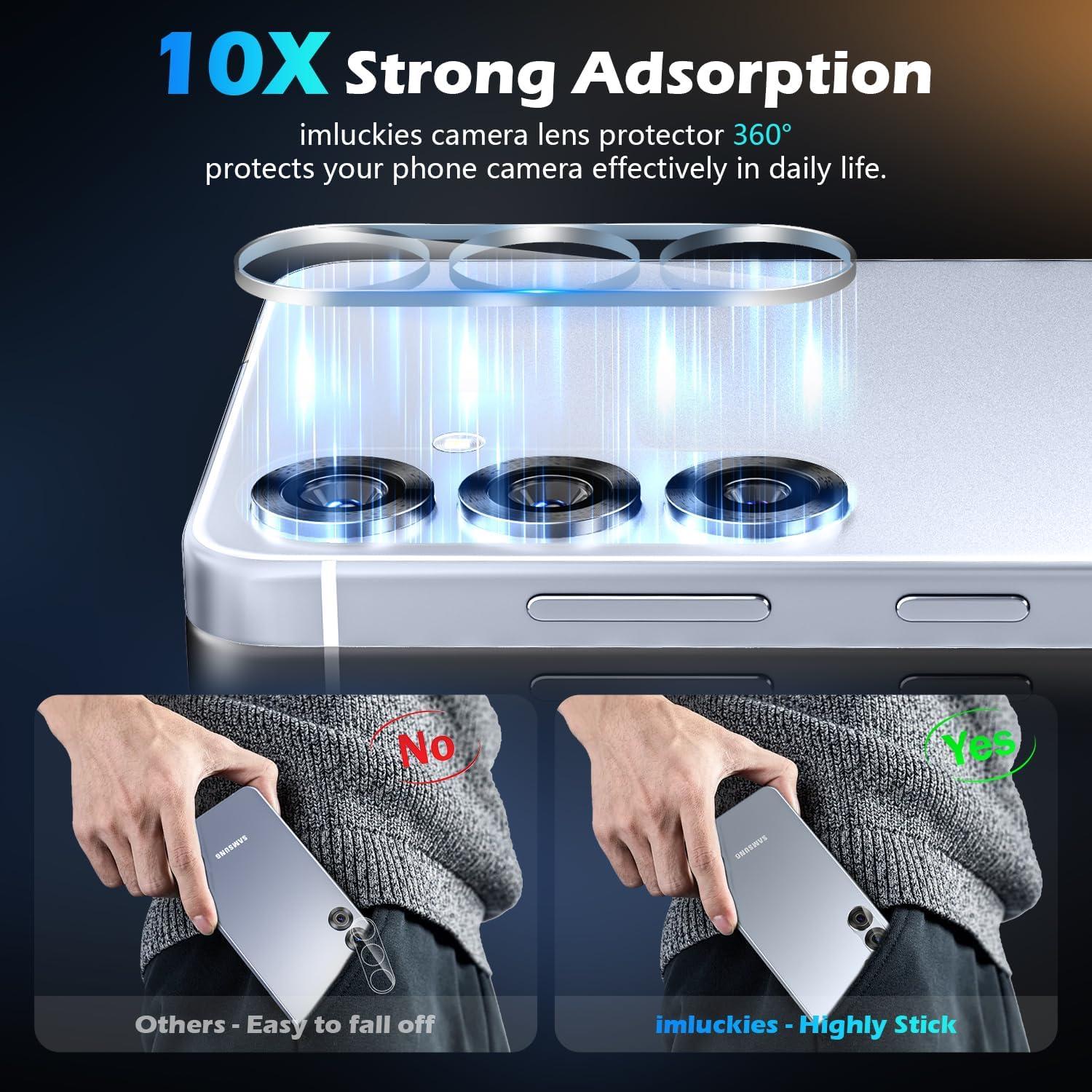 imluckies 3 Packs Camera Lens Protector for Samsung Galaxy S25 HD Tempered Glass, 9H Anti-Scratch & Ultra Clear Back Screen Camera Film, Case Friendly for S 25 6.2", Clear