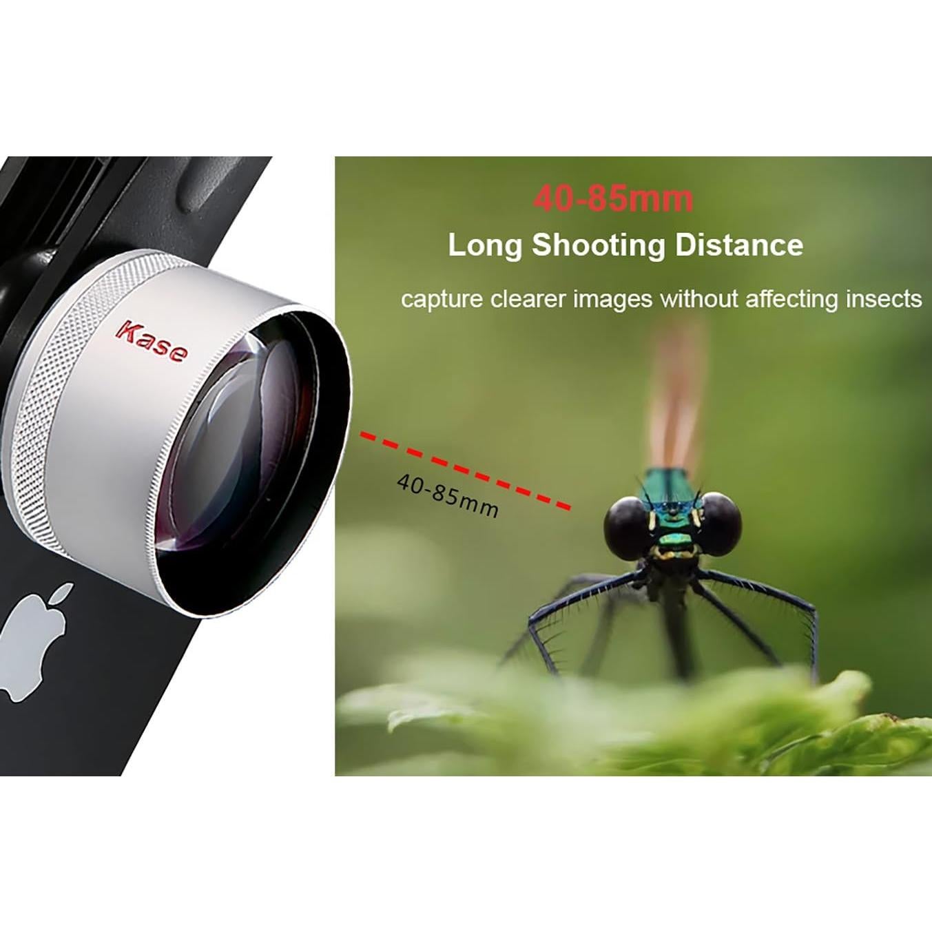 Lente Macro Kase Master Pro para iPhone y Android 40-85mm
