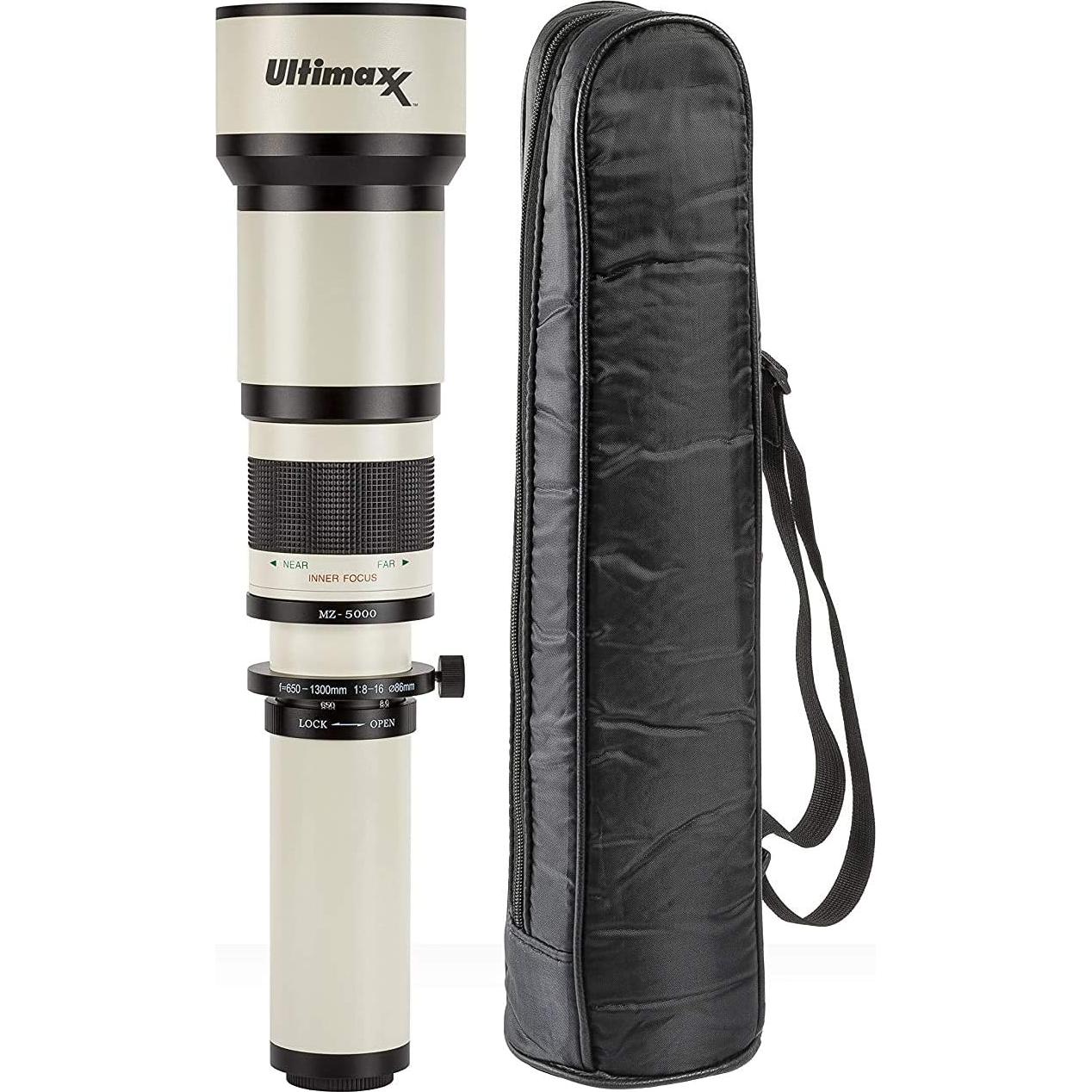 Lente Telefoto Zoom Ultimaxx 650-1300mm para Canon DSLR