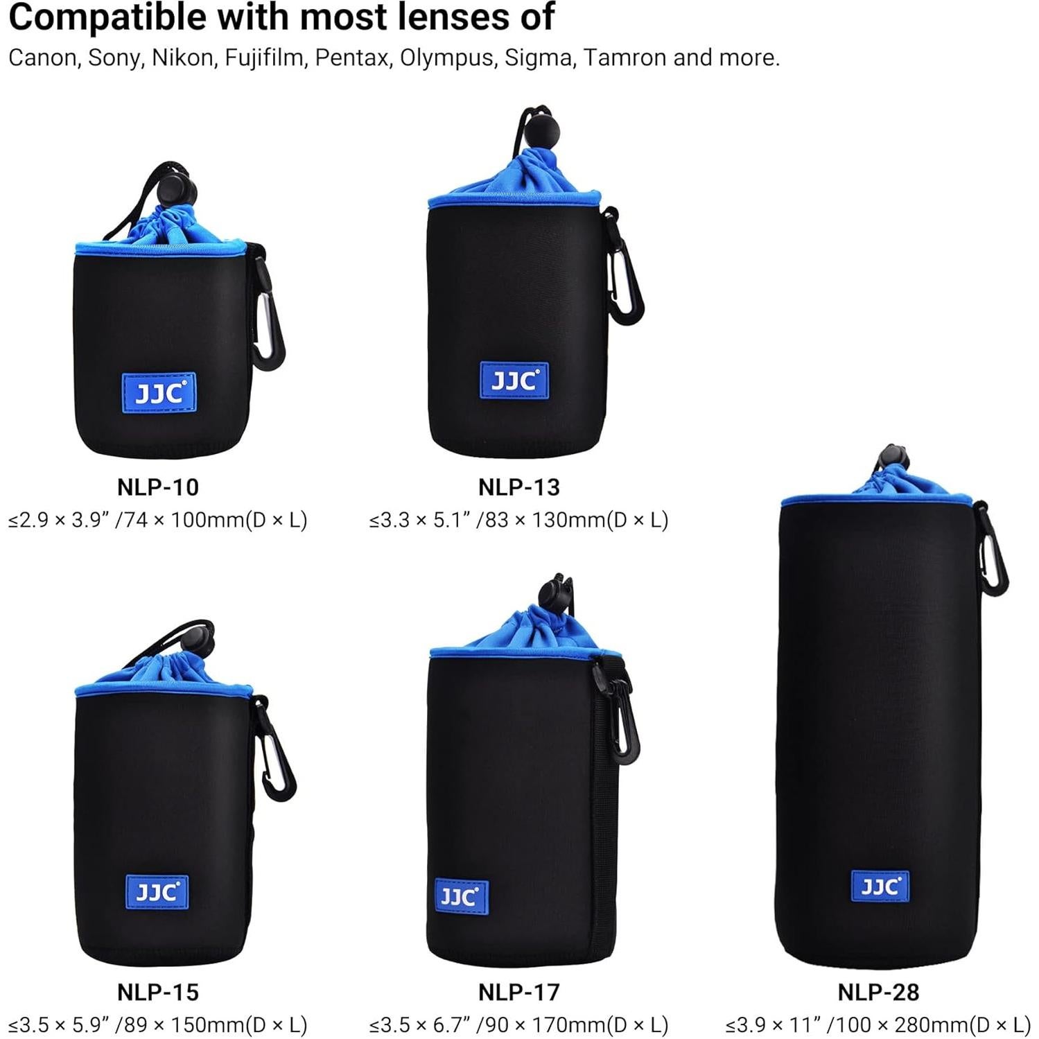 Funda de lente neopreno JJC NLP-28 para DSLR hasta 10x28 cm