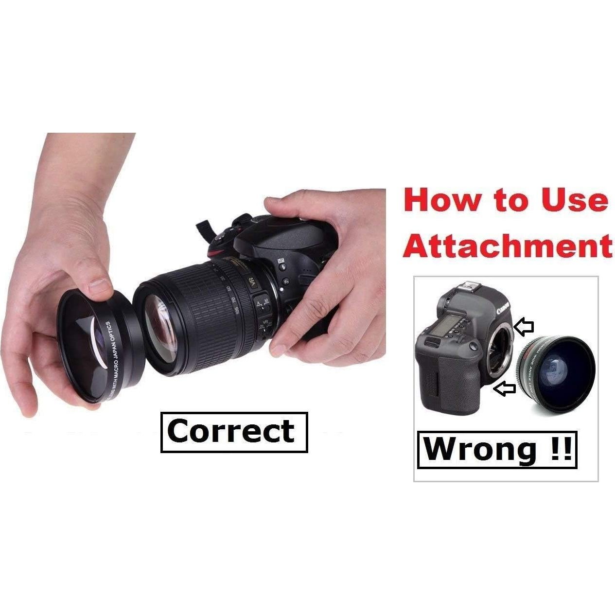 Lente Telefoto 2.2X 58MM OPTURA HD para Canon Rebel