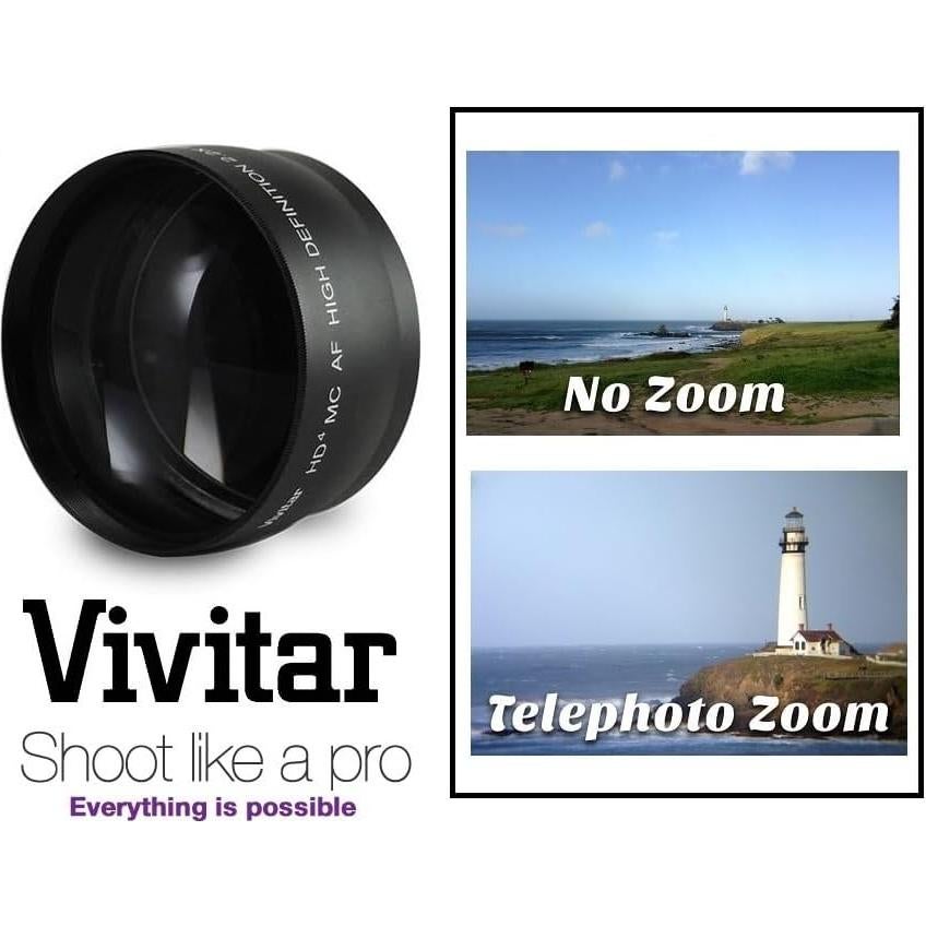 Lente Telefoto HD 2.2X Pro Ser para Canon EOS M6 M50 49mm