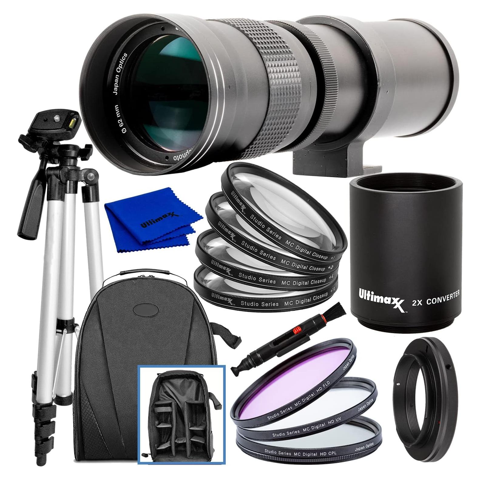 Lente Telefoto Zoom Manual Ultimaxx 420-800mm f/8.3-16 para Canon