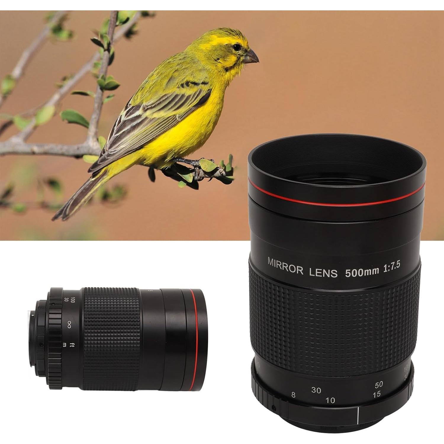 Lente telefoto espejo GOSHYDA 500mm F8 para cámaras AI