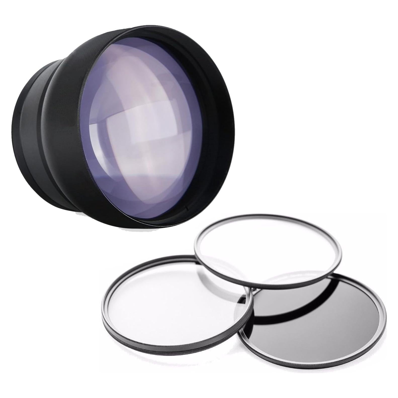 Lente Telefoto Digital 2.2X para Sony FDR-AX33 + Kit de Filtros