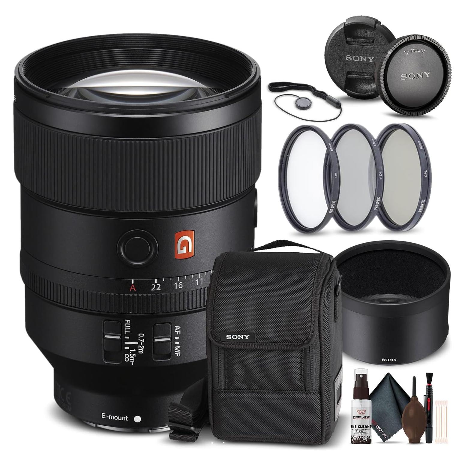 Lente Sony FE 135mm f/1.8 GM con Kit de Filtros y Limpieza