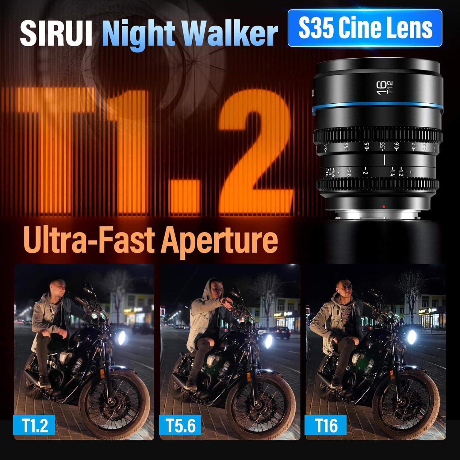 Lente Cine SIRUI 16mm T1.2 Gran Angular RF para RED Komodo