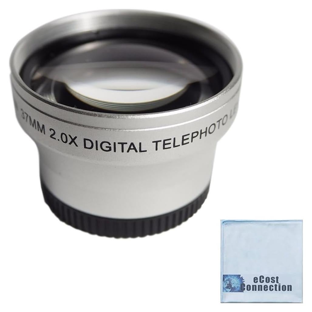 Lente Telefoto 37mm 2X eCostConnection con Macro para Cámaras