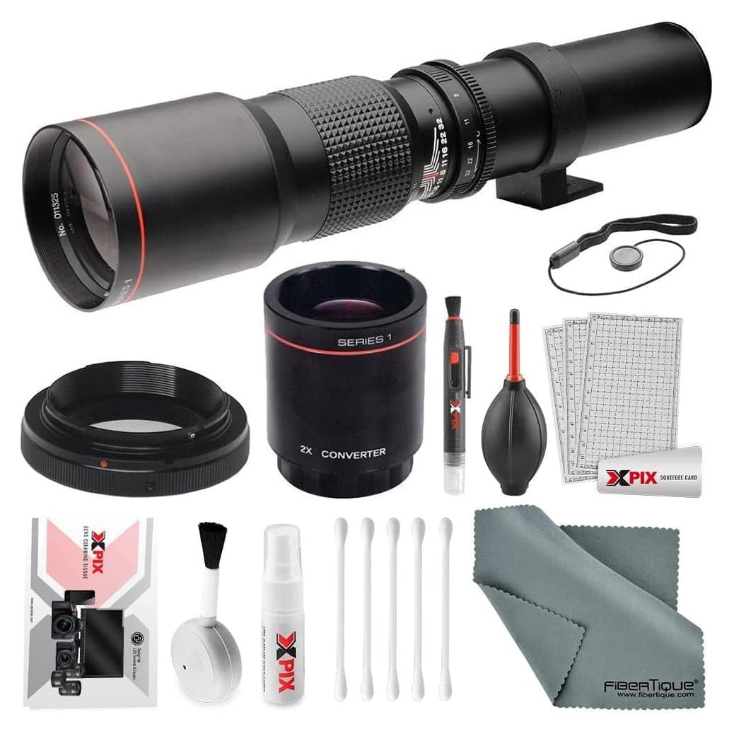 Lente Telefoto 500mm f/8.0 Photo Savings con Accesorios Deluxe