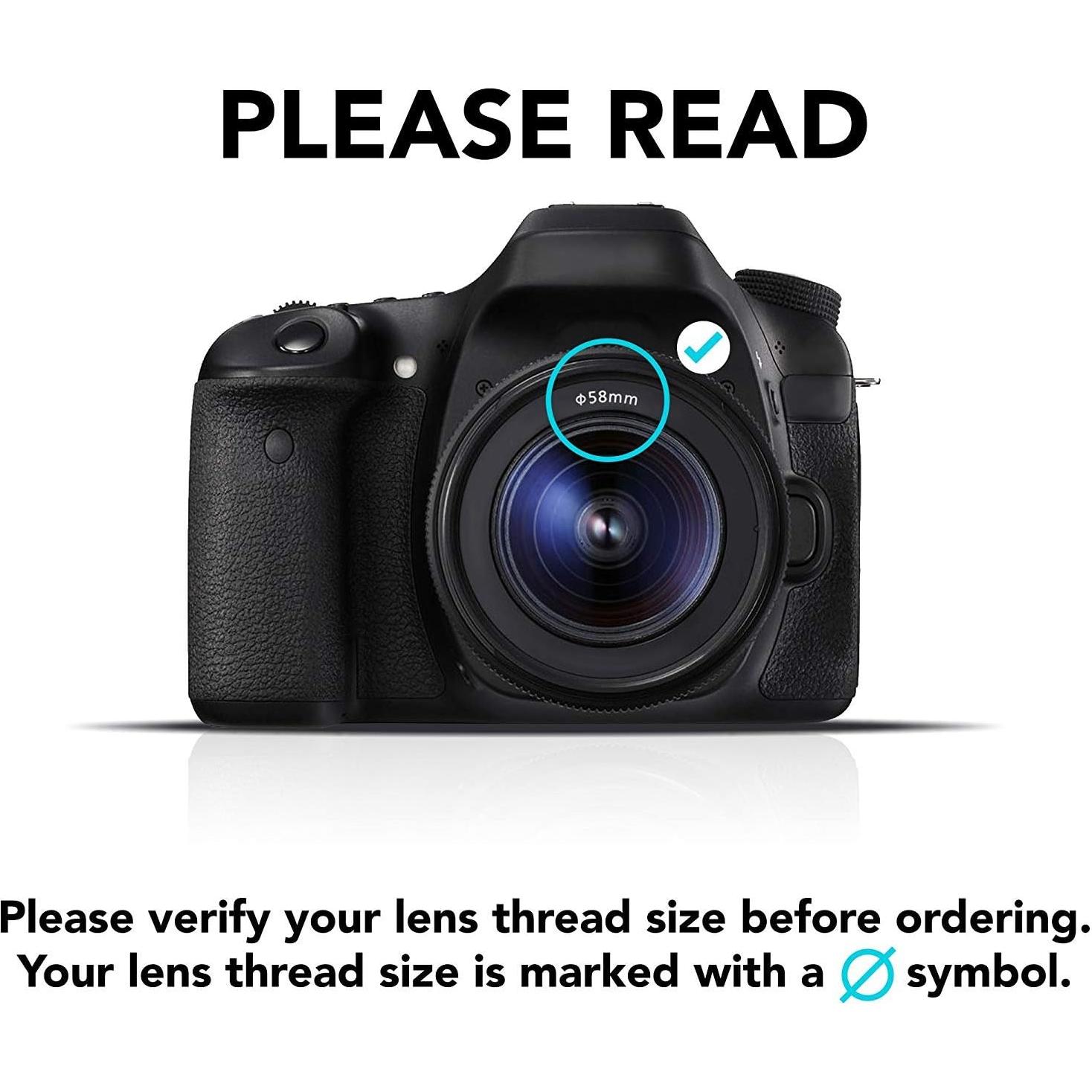 Tapa de lente de plástico Zeikos ZE-LC58 58 mm negra