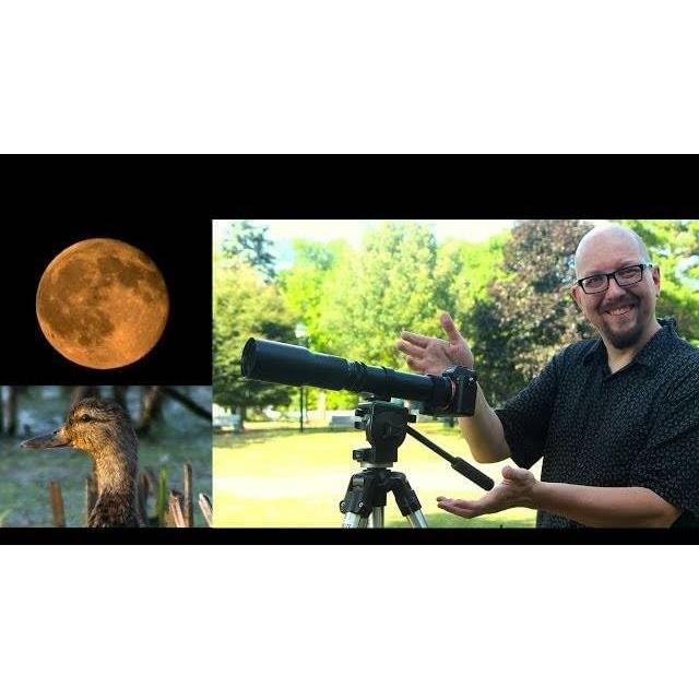 Lente Telefoto Manual 500mm/1000mm Optura HD para Pentax